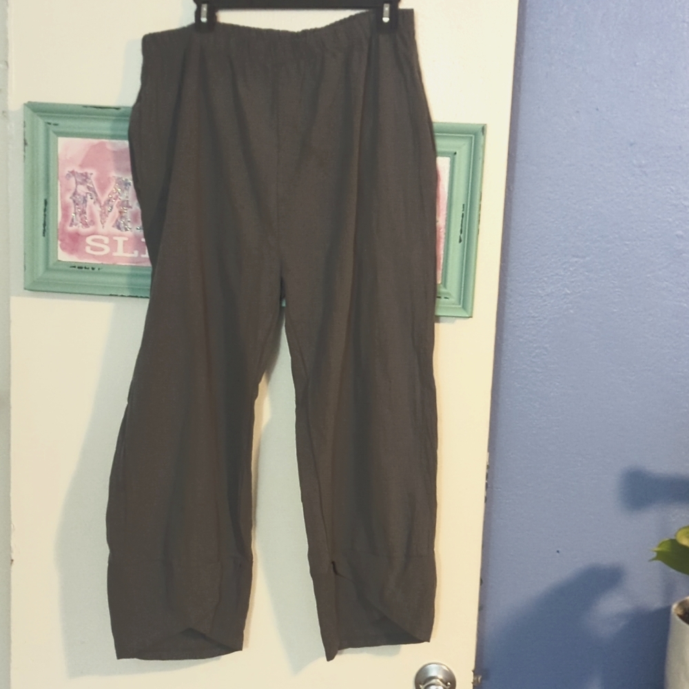 Gray crop pants